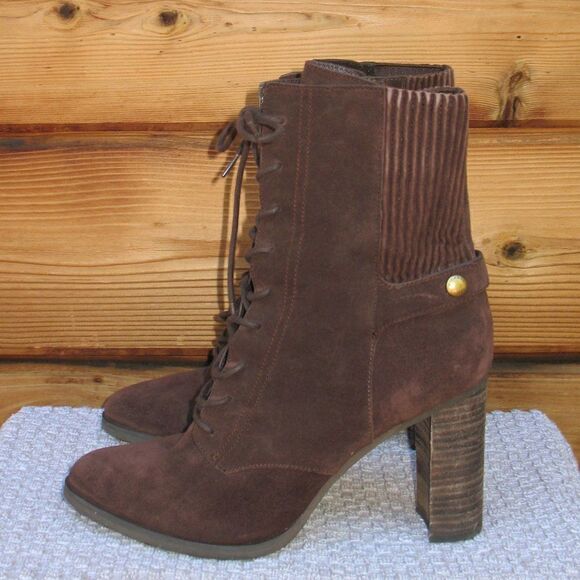 Michael Kors women’s 9.5 Brown Heeled Ankle Boots - Picture 2 of 10